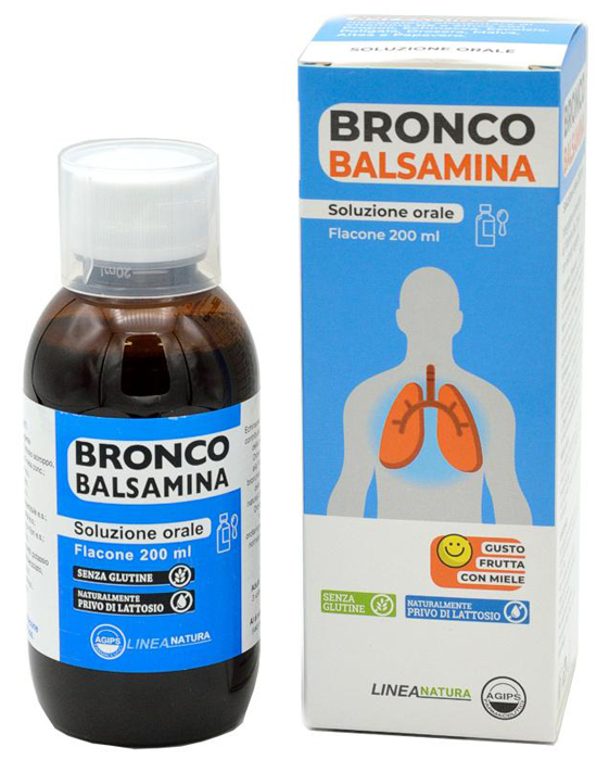 BRONCOBALSAMINA SOLUZIONE ORALE 200 ML GUSTO FRUTTA CON MIELE - Farmamood