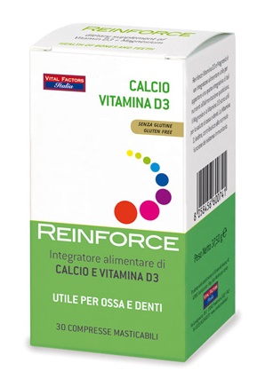 REINFORCE CALCIO + VITAMINA D3 30 COMPRESSE MASTICABILI - Farmamood
