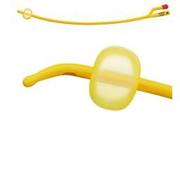 CATETERE FOLEY A MEDIA PERMANENZA  RUSCH GOLD PLUS A 2 VIE IN SILKOLATEX LATTICE-SILICONE PER ADULTO CH18 LUNGHEZZA 40 CM PUNTA CILINDRICA A 2 FORI PALLONCINO 5-15 ML 1 PEZZO - Farmamood