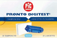 LANCETTE PUNGIDITO PIC DIGITEST GAUGE 28 25 PEZZI + 25 TAMPONCINI ASSORBENTI - Farmamood