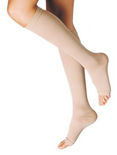 GAMBALETTO TERAPEUTICO DUALSAN A COMPRESSIONE DECRESCENTE KKL2 PUNTA APERTA BEIGE UNISEX 4 1 PAIO - Farmamood