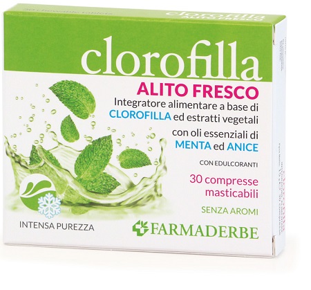 CLOROFILLA BREATH PURIFING 30 COMPRESSE MASTICABILI - Farmamood