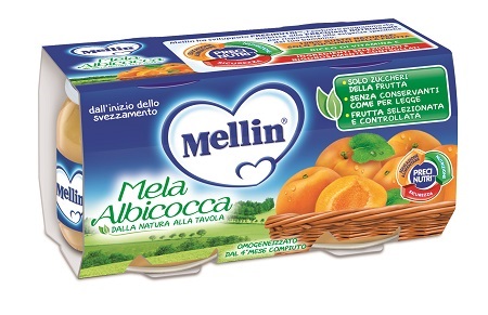 MELLIN OMOGENEIZZATO MELA/ALBICOCCA 100 G 2 PEZZI - Farmamood