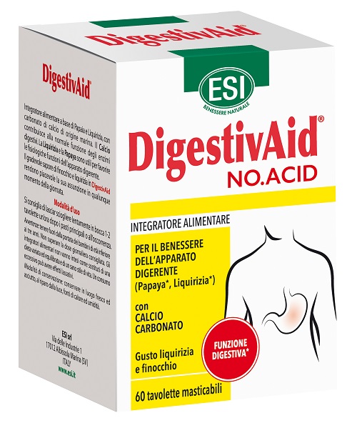 ESI DIGESTIVAID NO ACID 60 TAVOLETTE - Farmamood
