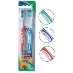 GUM SUPER TIP 463 COMPACT SPAZZOLINO MEDIO BONUS PACK 2 PEZZI - Farmamood