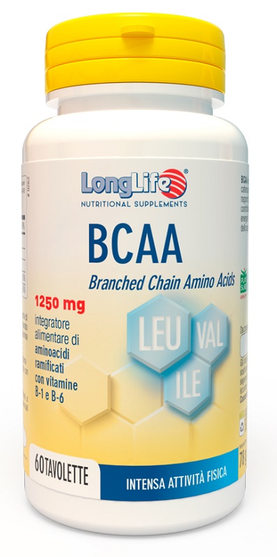 LONGLIFE BCAA 1250 MG 60 TAVOLETTE - Farmamood