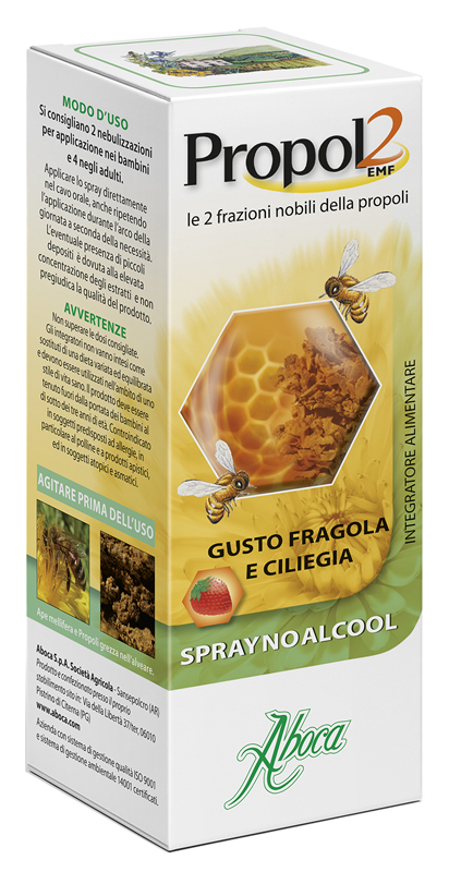 PROPOL2 EMF SPRAY NO ALCOOL FRAGOLA E CILIEGIA 30 ML - Farmamood