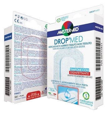 MEDICAZIONE ADESIVA MASTER-AID DROP MED 12,5X12,5 5 PEZZI - Farmamood