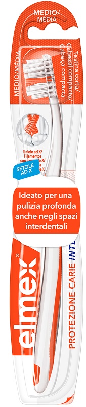 ELMEX INTERX SPAZZOLINO PROTEZIONE CARIE TESTINA CORTA - Farmamood