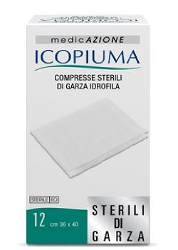 ICOPIUMA GARZA COMPRESSA IDROFILA 36X40CM 12 PEZZI - Farmamood