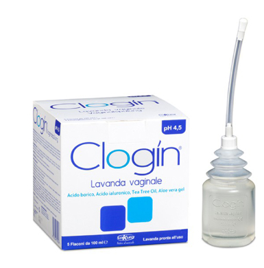 CLOGIN LAVANDA VAGINALE 5 FLACONI DA 100 ML + 5 CANNULE VAGINALI MONOUSO - Farmamood