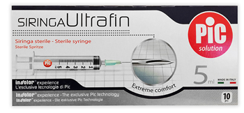 SIRINGA PIC ULTRAFINE 5 ML AGO 14 10 PEZZI - Farmamood