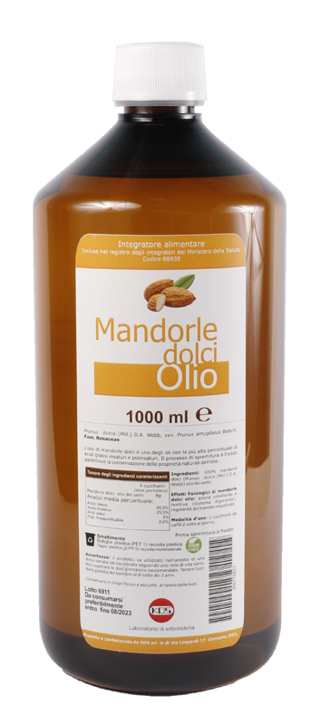 MANDORLE DOLCI OLIO 1000 ML - Farmamood