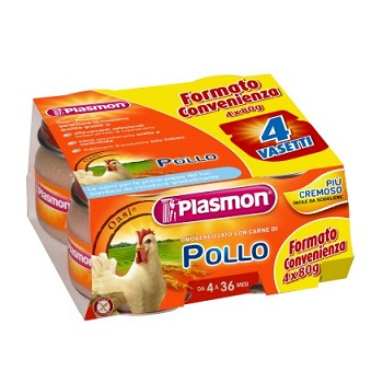 PLASMON OMOGENEIZZATO POLLO CON GIFT 4 X 80 G - Farmamood