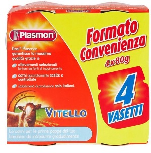 PLASMON OMOGENEIZZATO VITELLO 4 X 80 G - Farmamood