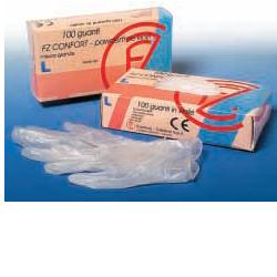 GUANTO IN VINILE CONFORT MISURA EXTRA SMALL ANTIADERENTE BIOCOMPATIBILE UTILIZZABILE ANCHE A CONTATTO CON SOSTANZE ALIMENTARI 100 PEZZI SENZA POLVERE - Farmamood