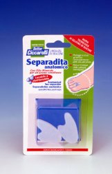 SEPARADITA ANATOMICO PER PIEDE REALIZZATO IN GEL DI SILICONE BIANCO SEMITRASPARENTE SAGOMATO IGIENEPIEDE 2 PEZZI - Farmamood