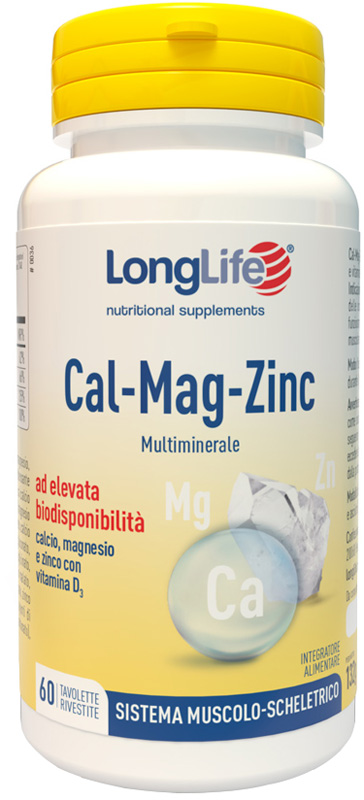LONGLIFE CAL MAG ZINC 60 TAVOLETTE - Farmamood
