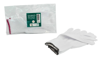 GUANTO DI FILO COTONE 100% BIANCO PER ALLERGIE DERMATOLOGICHE 7 1 PAIO - Farmamood