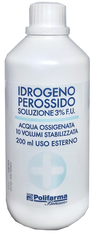PEROSSIDO IDROGENO 3% 200 ML ACQUA OSSIGENATA 10 VOLUMI STABILIZZATA - Farmamood