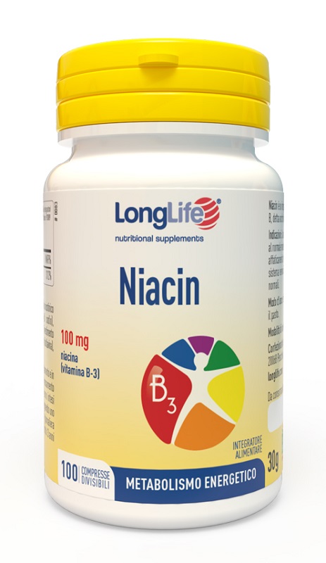 LONGLIFE NIACIN 100 MG 100 COMPRESSE - Farmamood