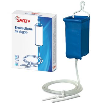 ENTEROCLISMA DA VIAGGIO KLISTER IN GOMMA CON CANNULA ANALE EVAGINALE 2 LITRI - Farmamood