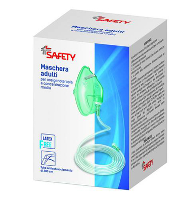 MASCHERA PER OSSIGENOTERAPIA CON TUBO 200CM - Farmamood