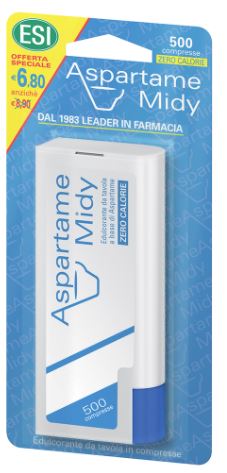 ESI ASPARTAME MIDY 500 COMPRESSE CON DISPENSER - Farmamood