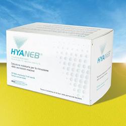 SOLUZIONE IPERTONICA DA NEBULIZZARE HYANEB SODIO CLORURO 7%  ACIDO IALURONICO 0,1% 30 FIALE 5 ML - Farmamood