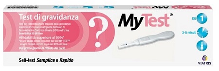 TEST DI GRAVIDANZA RAPIDO HCG MYTEST 1 PEZZO - Farmamood