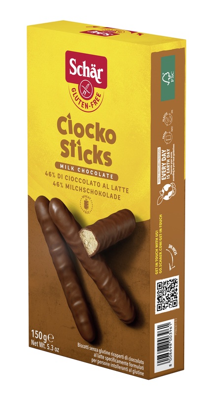 SCHAR CIOCKO STICK RICOPERTI DI CIOCCOLATO AL LATTE 150 G - Farmamood