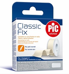 CEROTTO IN ROCCHETTO PIC CLASSIC FIX TELA BIANCO 2,5X500 CM FUSTELLA - Farmamood
