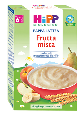 HIPP BIO PAPPA LATTEA FRUTTA MISTA 250 G - Farmamood