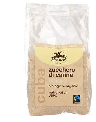 ZUCCHERO DI CANNA CHIARO BIO CUBA FAIRTRADE 500 G - Farmamood