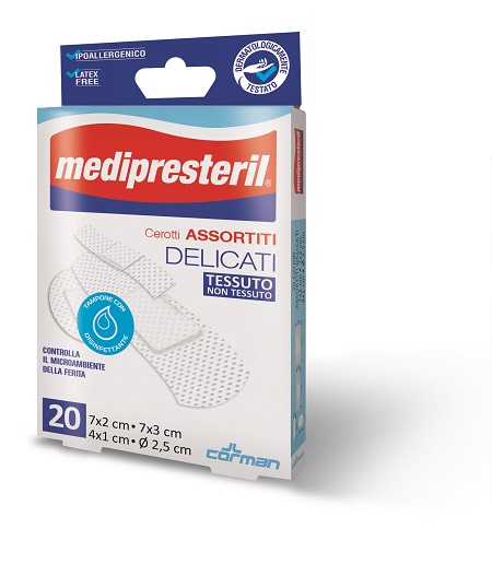 CEROTTO GRANDE MEDIPRESTERIL DELICATO TNT 7X3CM 20 PEZZI - Farmamood