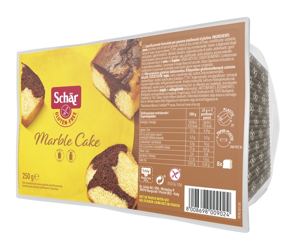 SCHAR MARBLE CAKE SENZA LATTOSIO 250 G - Farmamood