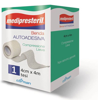 BENDA ADESIVA MEDIPRESTERIL 4X400CM - Farmamood