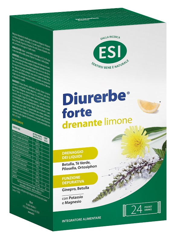 ESI DIURERBE FORTE POCKET DRINK LIMONE 24 X 20 ML - Farmamood