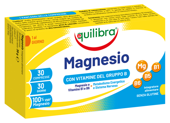 MAGNESIO CON VITAMINE GRUPPO B 30 COMPRESSE - Farmamood