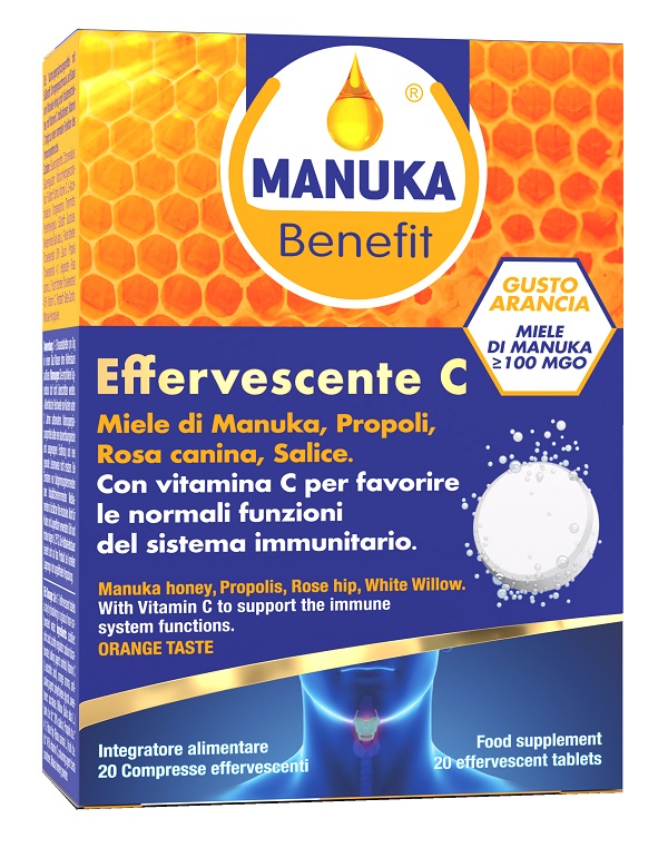 MANUKA BENEFIT EFFERVESCENTE C 20 COMPRESSE - Farmamood