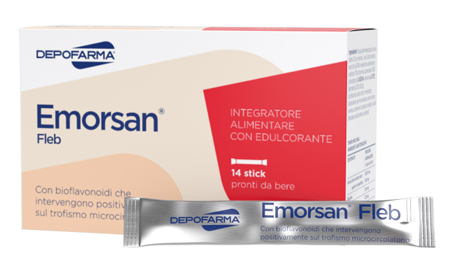 EMORSAN FLEB 14 BUSTINE STICK PACK 15 ML - Farmamood