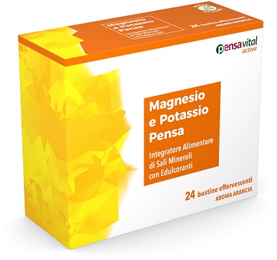 MAGNESIO E POTASSIO ARANCIA PENSA 24 BUSTINE EFFERVESCENTI - Farmamood