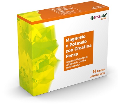 MAGNESIO E POTASSIO CON CREATINA ARANCIA PENSA 14 BUSTINE - Farmamood