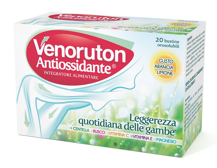 VENORUTON ANTIOSSIDANTE 20 BUSTINE OROSOLUBILI MONODOSE - Farmamood