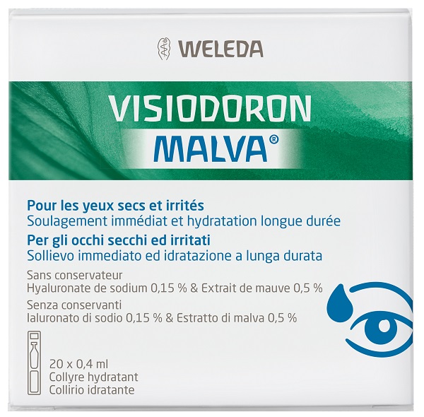 GOCCE OCULARI VISIODORON MALVA 20 MONODOSE DA 0,4 ML - Farmamood