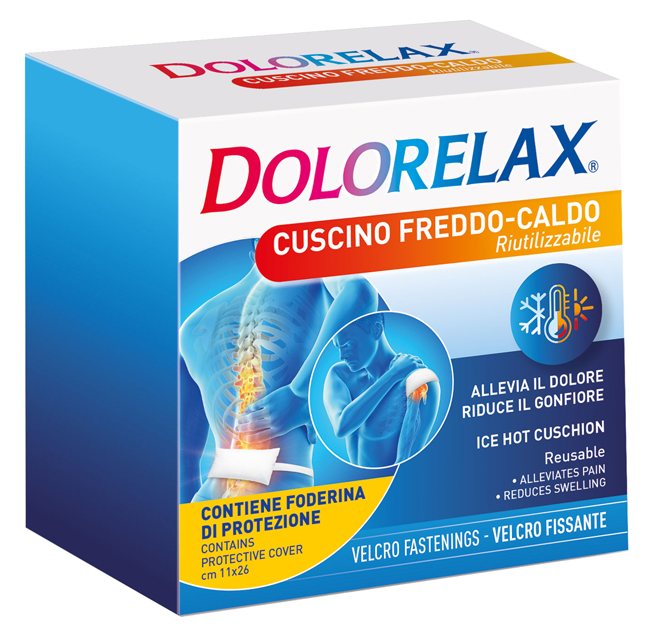 ICE HOT DOLORELAX CUSCINO RIUTILIZZABILE CON VELCRO FISSANTE 11X26 CM - Farmamood