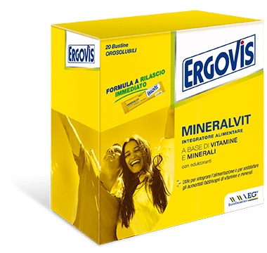 ERGOVIS MINERALVIT 20 BUSTE OROSOLUBILI 30 G - Farmamood