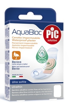 CEROTTO PIC AQUABLOC 10X10CM ANTIBATTERICO 5 PEZZI - Farmamood