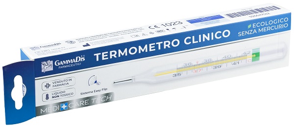 TERMOMETRO CLINICO ECOLOGICO SENZA MERCURIO 1 PEZZO - Farmamood