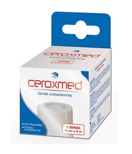 BENDA ELASTICA AUTOADERENTE CEROXMED 4 X 400 CM 1 PEZZO - Farmamood